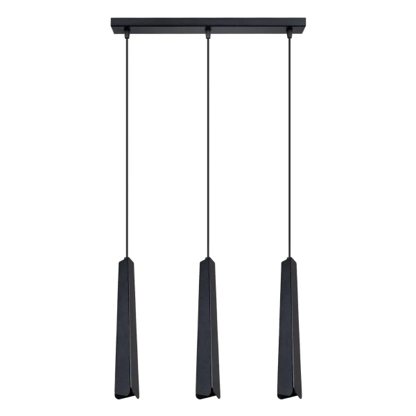 Wisząca lampa nad wyspę Prysm SL.1402 Sollux potrójna kuchenna czarna