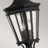 Zewnętrzna LAMPA wisząca Cotswold FE-COTSLN8-M-BK Elstead FEISS szklana OPRAWA industrialna latarenka zwis IP23 czarny przezroczysty