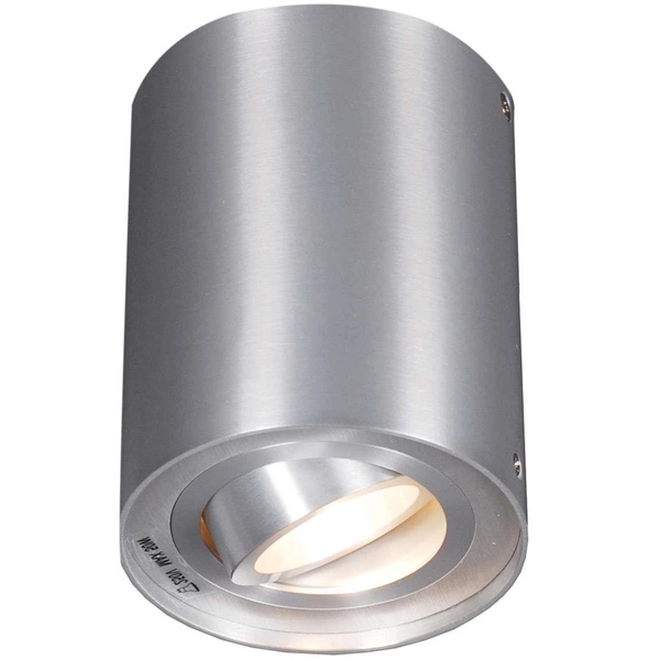 Okrągła lampa do przedpokoju sufitowy downlight aluminium