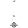 Lampa wisząca QN-HARPER-1P obręcz kula ball nikiel