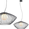 Industrialna LAMPA wisząca ZENO MDM-3844-1 BK Italux metalowa OPRAWA druciany ZWIS szklana kula ball czarna