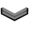 Boczny łącznik narożny do szyn Magnetic Track ML2184 czarny
