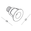 Lampa sufitowa wpuszczana POINT 288001305 LED 1W 6000K okrąg złoty