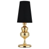 Klasyczna lampa stołowa Queen MT-8046-18 black gold Step z abażurem czarna złota