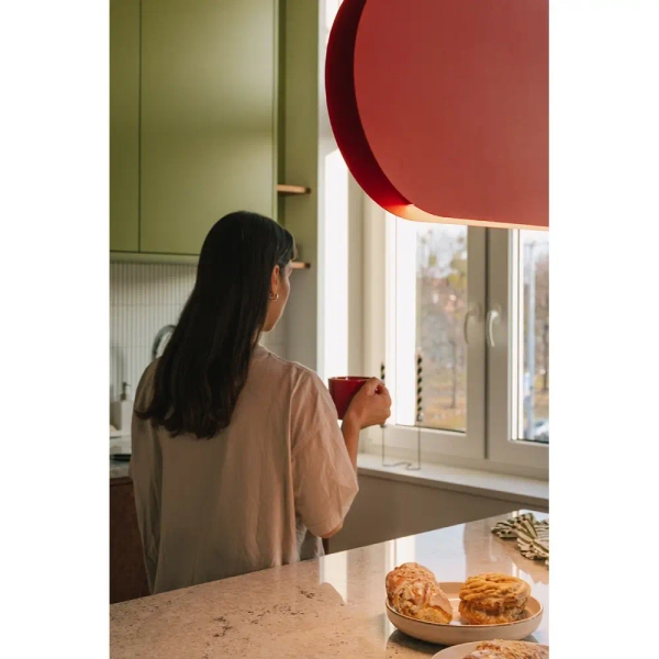 Modernistyczna lampa wisząca Malumi MLA644P2 LED 24W 3000K burgundowy