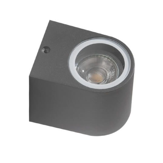 Metalowy kinkiet ogrodowy Rimini AZ2176 IP54 metalowa tuba szara