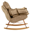 Fotel bujany z poduszką Swing velvet KH1301100129 King Home tapicerowany khaki
