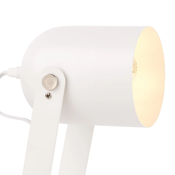 Regulowana stołowa lampa Yan 98960/05 reflektor metalowy biały