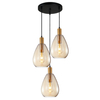 Lampa kaskadowa wisząca Zulo PND-27812-3A-BRO-AMB Italux drops bursztynowa