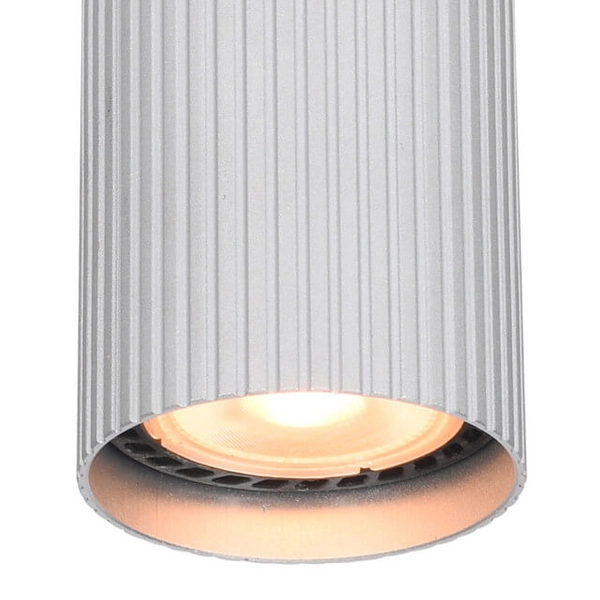 Sypialniana lampa natynkowa Rilok CLN-83920-S-ALU Italux metalowa srebrna