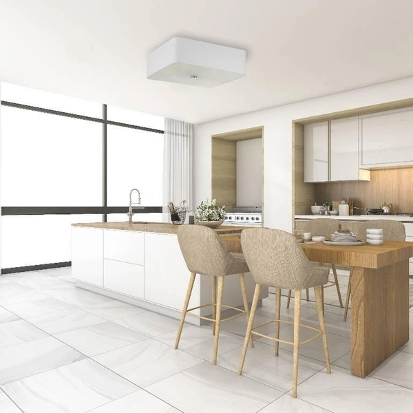 Sufitowa LAMPA kwadratowa SL.0775 abażurowa OPRAWA loftowy plafon biały