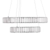 Srebrna lampa wisząca BAUTA LE42917 rings LED 46W 3500K do pokoju