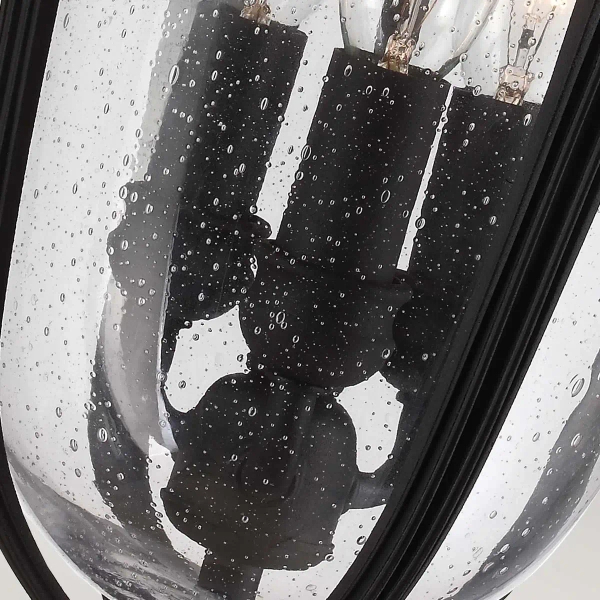 Ogrodowa LAMPA wisząca English FE-EB8-M-BLK Elstead FEISS zewnętrzna OPRAWA retro latarenka ZWIS na łańcuchu IP23 czarny przezroczys