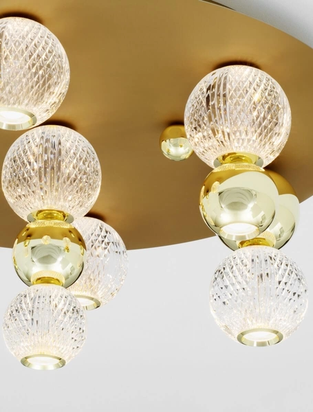 Przysufitowa lampa pokojowa Ponce plafon LED 32W złoty