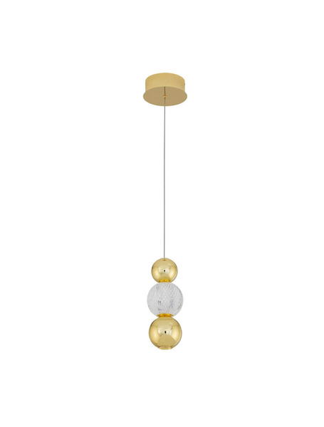 Stylowa lampa wisząca Ponce kule LED 6W 3200K nad łóżko złota