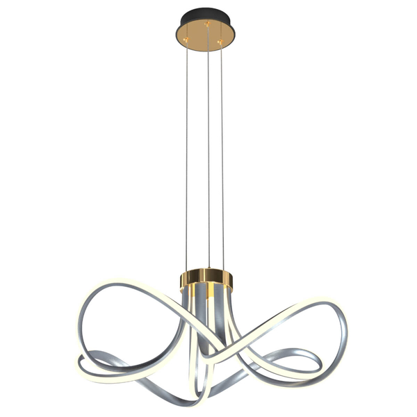 Wisząca lampa supeł Abro MD5520-4-3BGBDT LED 45W 3000K złoty szary