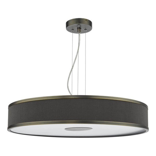 Lampa wisząca materiałowa Alvaro ALV1739 okragła brązowy