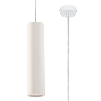 Ceramiczna tuba wisząca SL.0843 lampa do pokoju biała