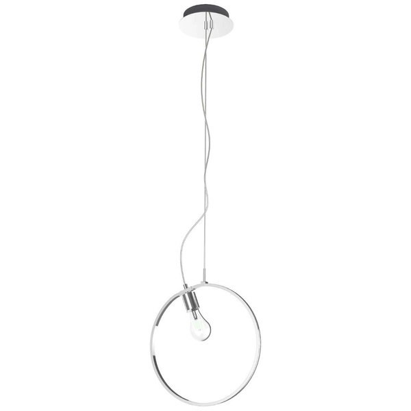Wisząca LAMPA geometryczna Skiros A0024-320 Candellux okrągła OPRAWA metalowa LED 14W 4000K okrąg pierścień ring koło chrom
