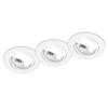 Zestaw trzech lamp podtynkowych z regulacją JURA 650100331 okrągłych biały