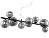Loftowa lampa wisząca Riha 56133-9H kule do jadalni ball czarna przydymiona