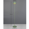 Stojąca lampa ledowa Suarez R47706149 LED 2W 3000K IP44 zielona