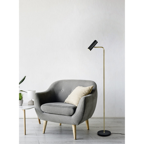 Lampa podłogowa sypialniana VANTOS DL108412400 Trio sopel czarna złota