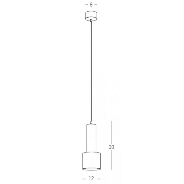 Wisząca lampa do jadalni 22184 cylinder tuba zwis czarny złoty