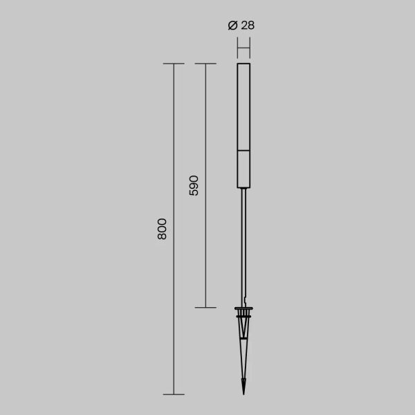 Zewnętrzny słupek stojący Flare O487FL-L3GF3K LED 3W 3000K IP65 grafitowy