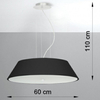 LAMPA wisząca SL.0766 abażurowa OPRAWA zwis okrągły czarny