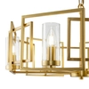 Lampa wisząca metalowa oprawa zwis na łańcuchu złoty BOWI OUTLET