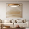 Wisząca lampa ring Angular QN-ANGULAR-RING-LED-80-TEAK LED 29W 3000K brąz