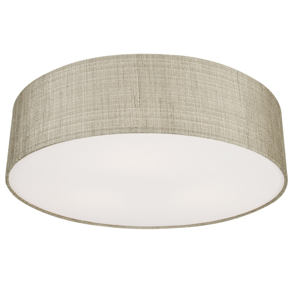 Materiałowy plafon natynkowy Turda 8953 szara lampa do pokoju