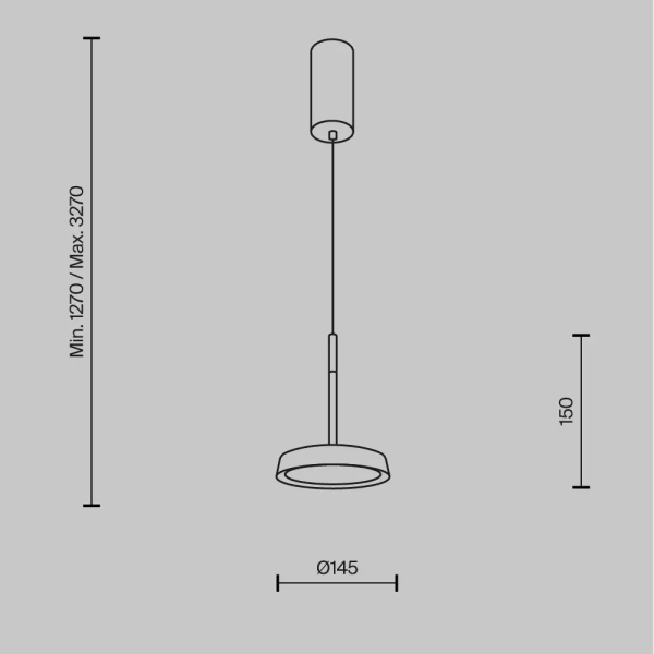 Minimalistyczna wisząca lampa El MOD041PL-L15WG3K LED 12W 3000K biała