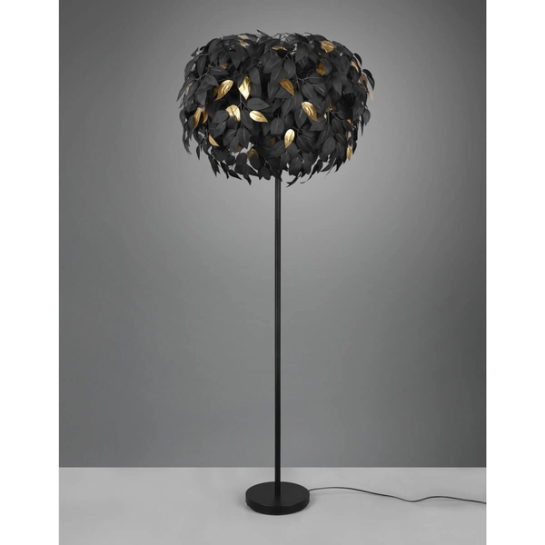 Stojąca lampa podłogowa Leavy R40463032 RL Light listki czarna
