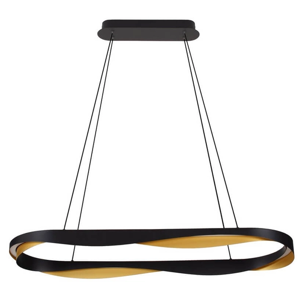 Wisząca lampa PATAPO LE44461 LED 62W 3000K fala czarna złota