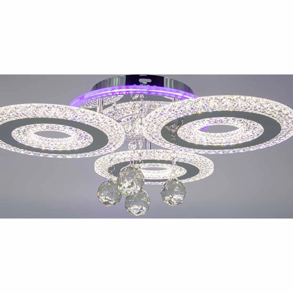 Plafon kryształowy Marbella DRS2210/3 Elem LED 77W pałacowy chrom