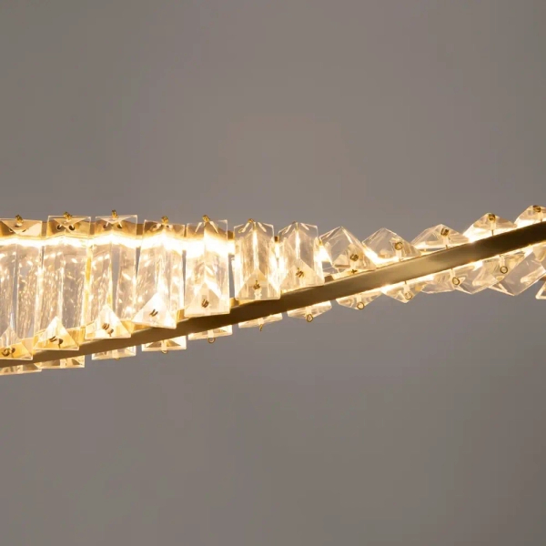 Żyrandol glamour Krone P097PL-L36BS3K LED 36W 3000K crystals mosiądz