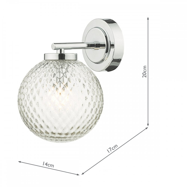 Łazienkowy kinkiet ścienny Wayne WAY0750 Dar Lighting kula IP44 chrom