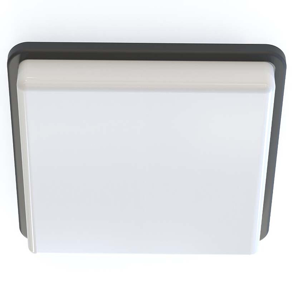 Czarna lampa natynkowa Tahoe 10038 plafoniera łazienkowa kwadrat