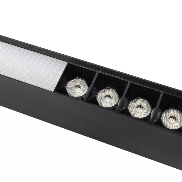 Natynkowa lampa liniowa 1041 Domeno LED 40W 3000K nad wyspę czarna