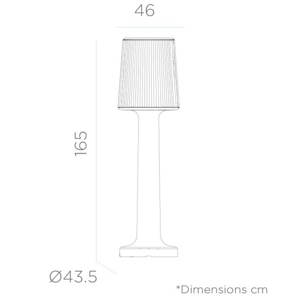 Podłogowa lampa ogrodowa Carmen LUMCR165OFNW King Home IP65 biała