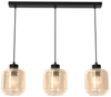 Wisząca lampa Sombra MLP8371 szklana bursztynowa czarna