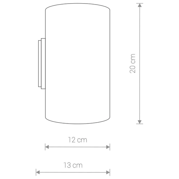 Kinkiet LAMPA ścienna TUBE 9318 Nowodvorski metalowa OPRAWA tuba grafitowa