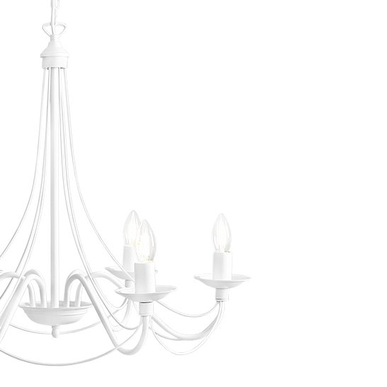 Żyrandol pałacowy Róża 397K Aldex 6-ramienny świecznik na łańcuchu