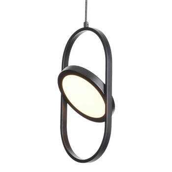 Salonowa lampa wisząca Elipse 60217A-S LED 12W 3000K okrągła czarny mat
