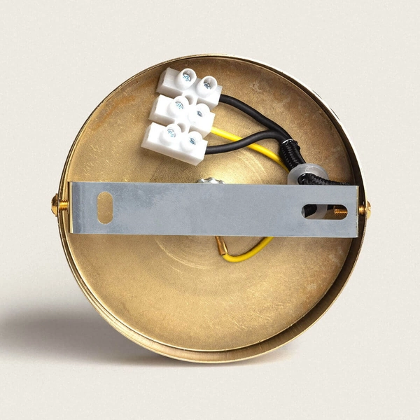 Wisząca lampa kula Lazzur ABR-LWL-E27 Abruzzo metal szkło biały złoty