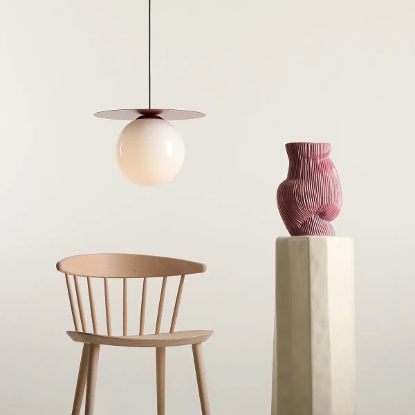 Lampa wisząca molekułowa Loop 1125G15_L Aldex bańki szklana czerwona