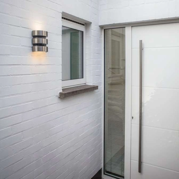 Elewacyjna LAMPA kinkiet MAYA 5198401001 Lutec metalowa OPRAWA ścienna LED 15W 3000K z czujnikiem IP44 stalowa