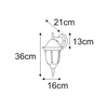 Zewnętrzna LAMPA elewacyjna Vasco K-5007A/N down cz/zł Kaja kilnkiet OPRAWA klasyczna ścienna outdoor IP44 czarna złota